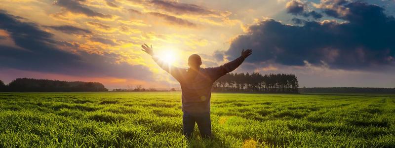 man praying